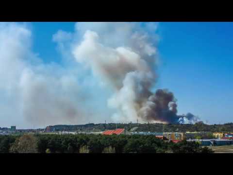 Wezuwiusz Fordon - Timelapse pożaru Bydgoszcz Fordon z 17.04.2019