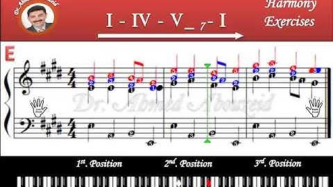 هارموني عملي - تصريف أولى رابعة خامسة بسابعتها أولى - سلم مي /ك Harmony