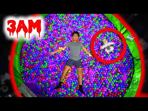 DO NOT JUMP ON THE TRAMPOLINE BALL PIT AT 3AM! (Ghost)