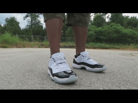 MJ MONDAY FLASHBACK REVIEW AND ON FEET!!! JORDAN 11 LOW 'CONCORD' - YouTube