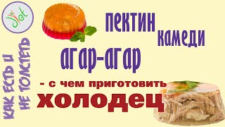 Холодец и желе по-новому. Современные гелеобразователи - агар-агар, пектин, хитозан и др. Обзор.