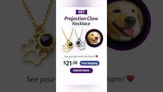 Carry your fur baby with you everywhere 🐾 This paw charm necklace projects a photo