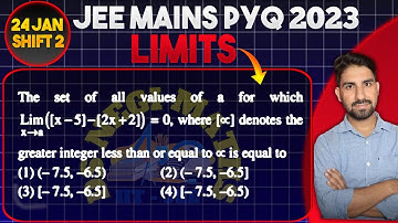 The set of all values of a for which Lim x→a([x-5]-[2x+2}) = 0, where [ a ] denotes the greatest