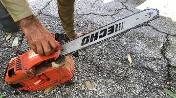How to put the chain back on your chainsaw