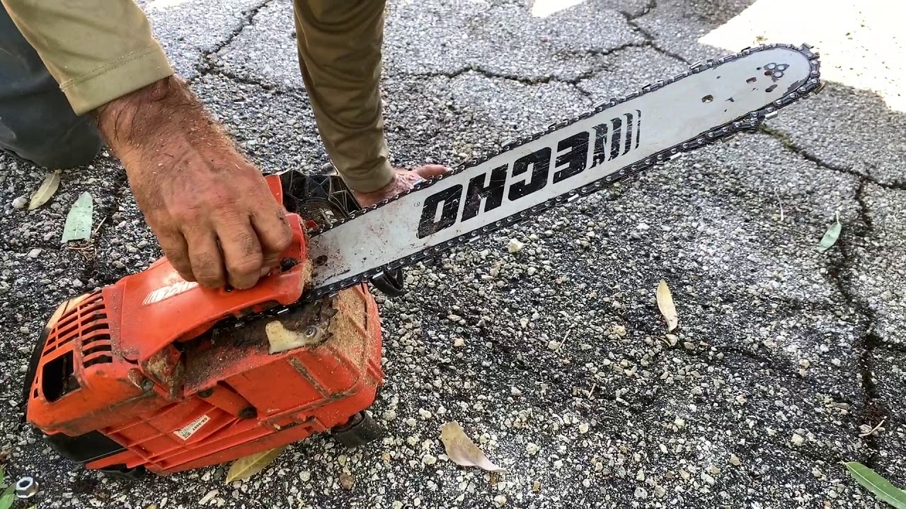 How to put the chain back on your chainsaw YouTube