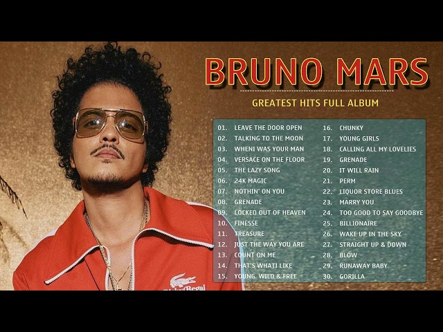 Leave The Door Open - BrunoMars Greatest Hits 2021 - BrunoMars Playlist - BrunoMars Full Album class=