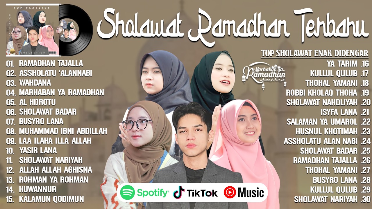 PLAYLIST BULAN RAMADHAN 2026 - ADZANDO DAVEMA, NISSA SABYAN, AI KHODIJAH & RISA SOLIHAH MIX SHOLAWAT