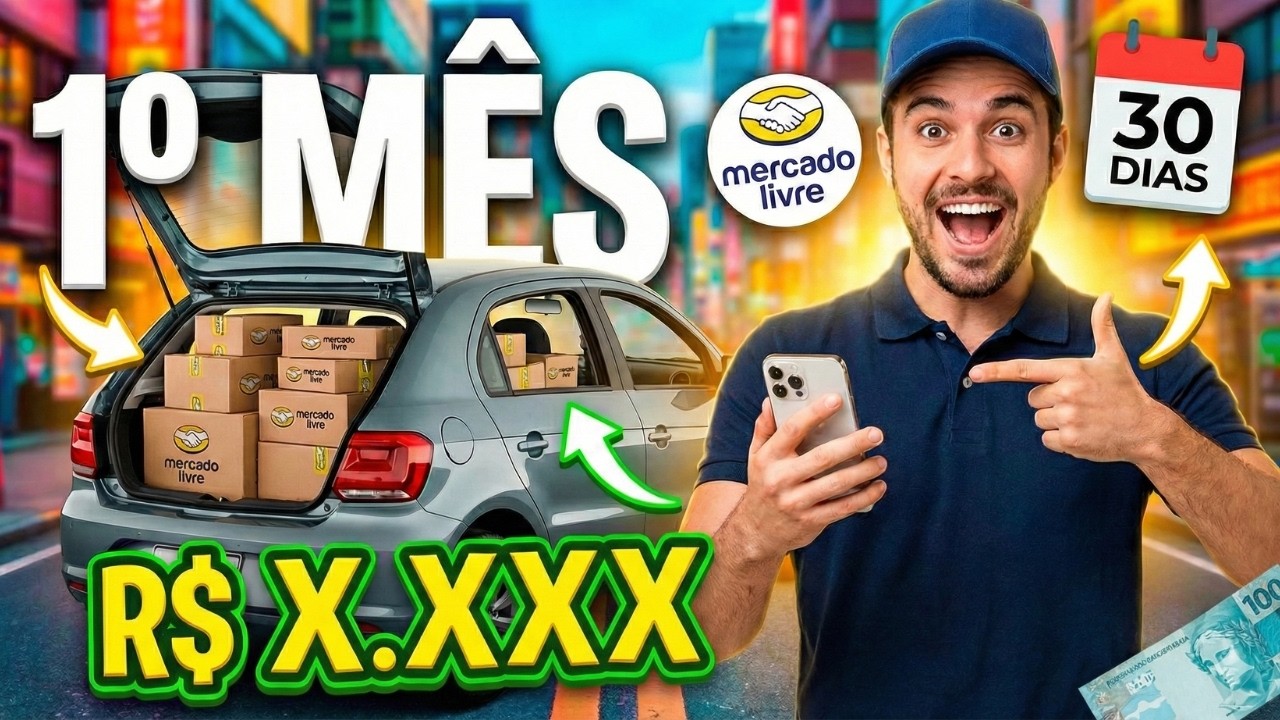 QUANTO GANHEI no 1º mês COM ENTREGAS no MERCADO LIVRE (com carro de ...