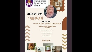 PRESENT HTF552(MENU DESIGN AND ENGINEERING)