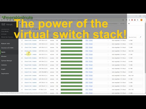 The power of the virtual stacking on the Meraki Switches  MS