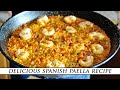 Simple SPANISH PAELLA with Shrimp & Bell Peppers