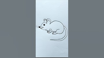 How to Draw a Mouse Step by Step Kids | Easy Rat 🐁 Drawing for Kids | #shorts #mouse #rat #drawing
