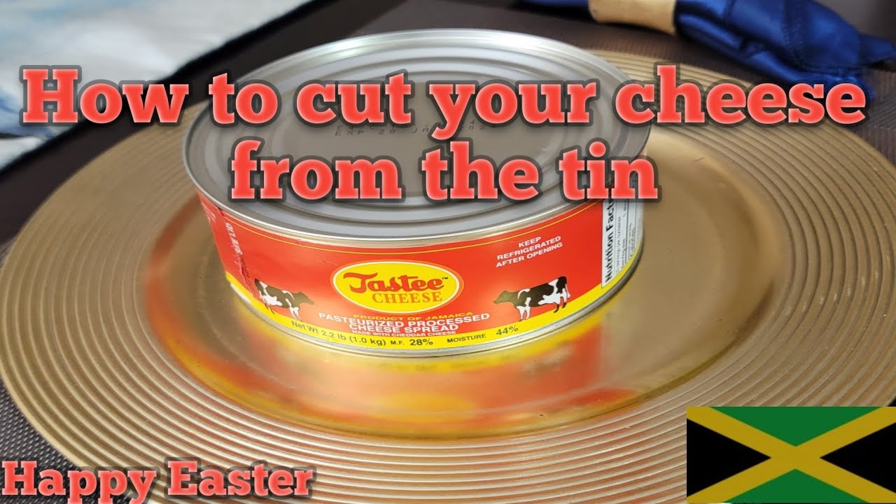 How to open a can of jamaica Tastee cheese/best way to open cheese YouTube