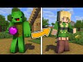 Maizen  mikey became a girl  minecraft animation jj  mikey