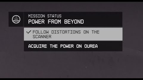 Power from beyond - Follow Distortions on the scanner - Starfield