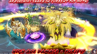 Saint Seiya: Awakening (KOTZ) - Arayashiki Shaka in Current PvP Meta! High AOE Damage + Purify!