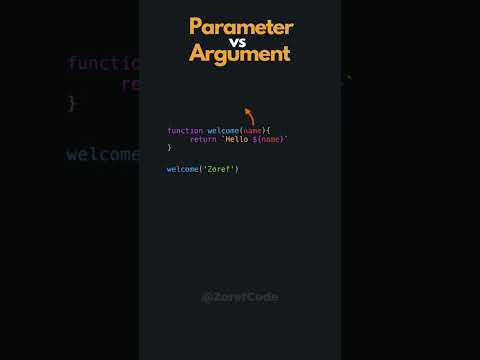 Parameter vs Argument in JavaScript