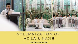 Emcee Khaidir - Solemnization of Azila &amp; Najib