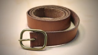 Shortening a leather belt from the other end