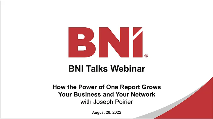BNI Talks: How the Power of One Report Grows Your ...