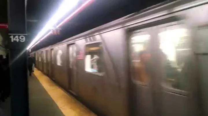 Nereid Avenue bound R142 (5) Express train leaving 149th street-Grand Concourse!