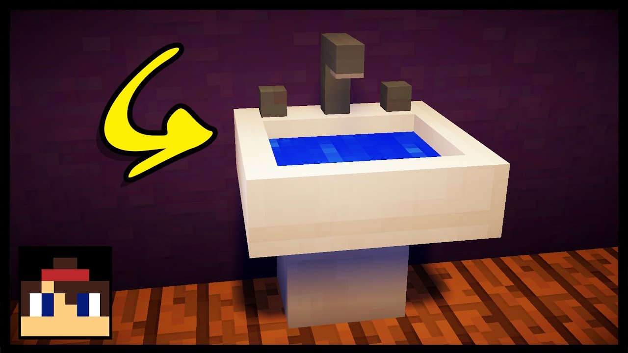Minecraft How To Make A Working Sink Mcpe No Mods Or Addons