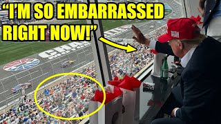 Trump Waves To NASCAR Crowd, But Wait Until You Zoom In