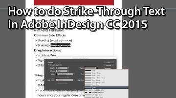 Strike Through Text - Line Through Text - Adobe InDesign CC 2015