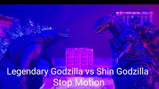 Legendary Godzilla VS Shin Godzilla Stop Motion!