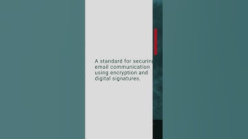 SMIME, Secure Multipurpose Internet Mail Extensions, Cybersecurity Mini Dictionary #shorts