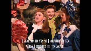 The Trolley Song by Judy Garland with lyrics on screen