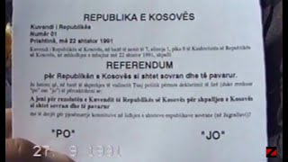 Referendum 27.09.1991 per Republikën e Kosovës shtet sovran dhe të pavarur, në Vushtrri, Kosova