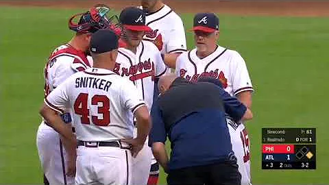 Braves P Sean Newcomb Hit In Head By Ball Off Bat ...