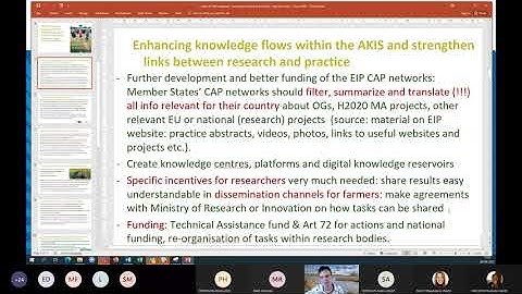 Inge Van Oost - What is the role of the CAP networks in the AKIS Strategic Approach?