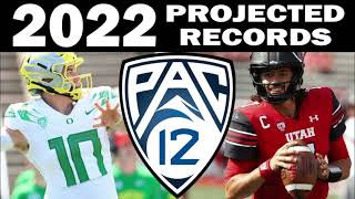 Pac-12 Projected Records for 2022