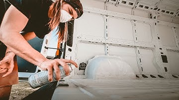 THE VAN CONVERSION BEGINS! | floor cleaning and rust prevention