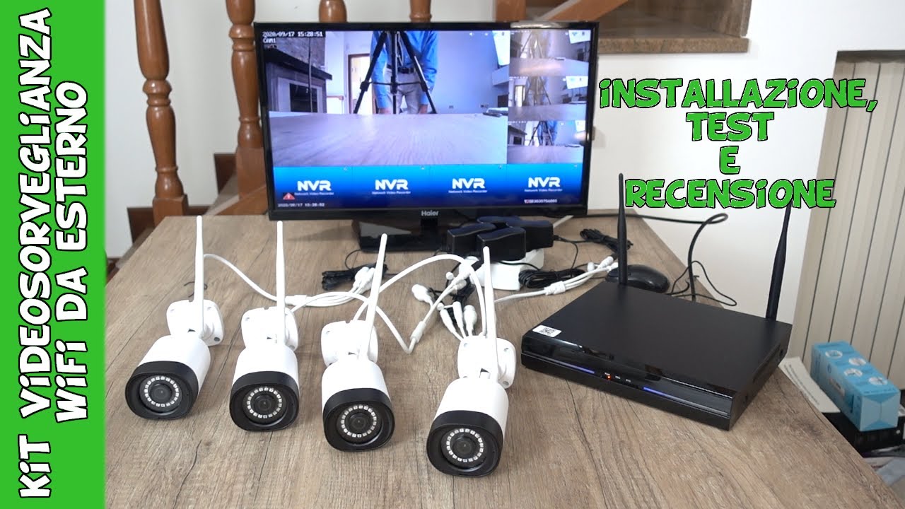 Download kit videosorveglianza professionale economico con telecamere wifi, NVR, DVR e HDD: test e recensione