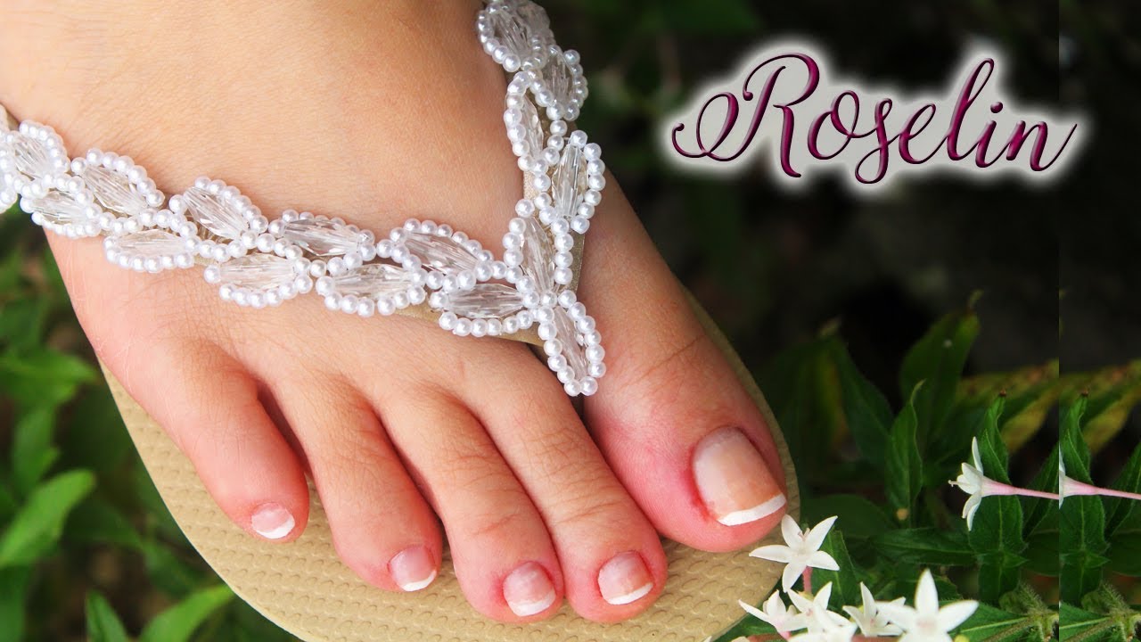 Chinelo decorado: Manta de pérolas para iniciantes (lucro certo💲💲💲)