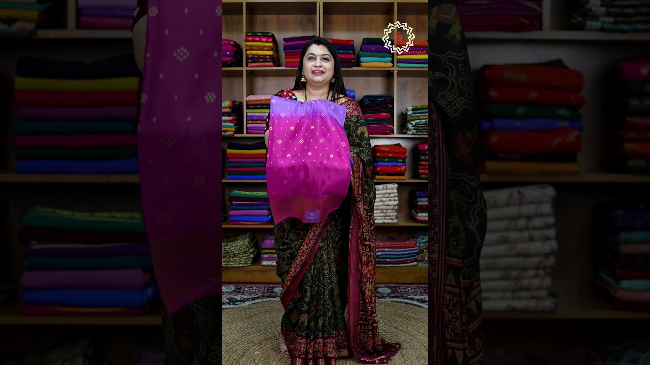 Код товара: NSCS5205 | Название товара: Сари из крепового шелка Munga | Сари Nidharshana ||