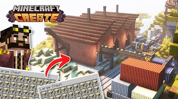 I built an AUTOMATED SAND FACTORY in Minecraft Create Mod