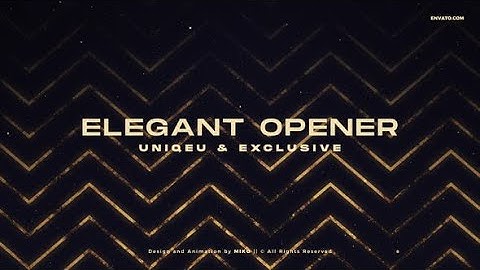 Elegant Opener AFTER EFFECTS Template Videohive 31152948