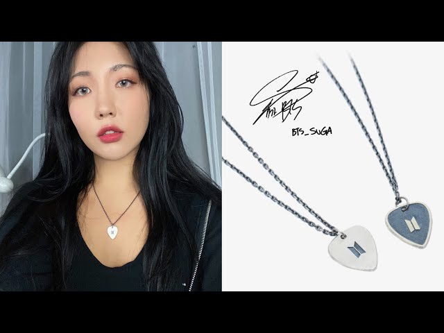 Suga's Guitar Pick Necklace Review + tips on buying BTS merch ...