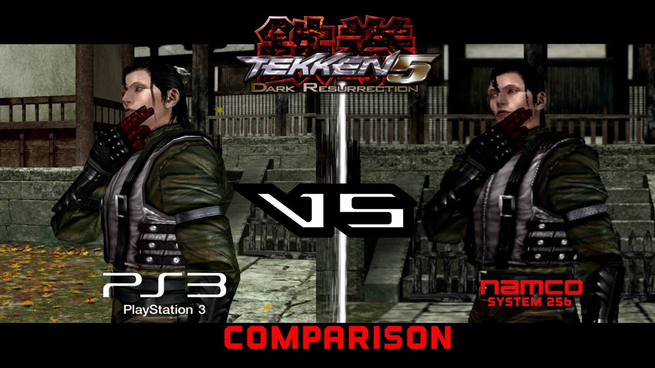 TEKKEN 5DR (Arcade Namco System 256 vs PlayStation 3) comparison 4K 60FPS