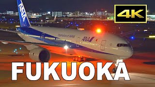 [4K] 福岡空港 夜の新展望デッキ - Plane Spotting on August 9, 2020 at Fukuoka Airport / JAL ANA / Fairport