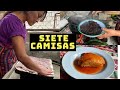 Preparando siete camisas/ Platillo guatemalteco