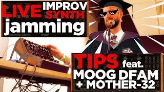 How to play synths live using a Moog Mother-32 and DFAM