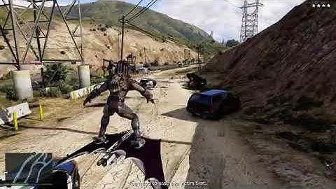 Predator script mod mixed with Green Goblin script mod in GTA 5