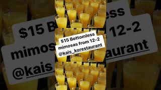 Brunch Bottomless mimosas!!