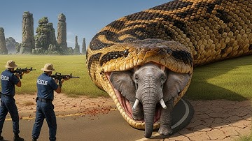 Heroic Rescue Team Saves Autism Elephant from Deadly Giant Python🐘🐍