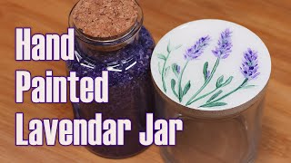 Painting Lavender - Jar Lid - Craft Ideas